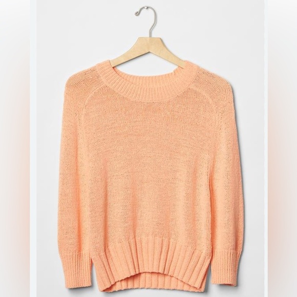 Gap Slouchy dolman-sleeve sweater Peach Cotton Knit Women's Size XS - Picture 2 of 9